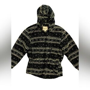 Vintage Woolrich Sherpa jacket size Small wool, long sleeve, black & cream